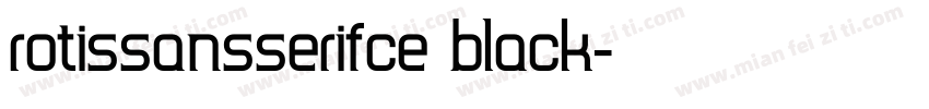 RotisSansSerifce black字体转换